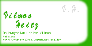 vilmos heitz business card